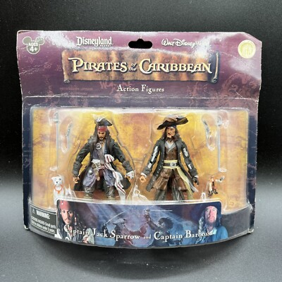 Pirates of The Caribbean Captain Jack Sparrow & Barbossa Action Figures Disney