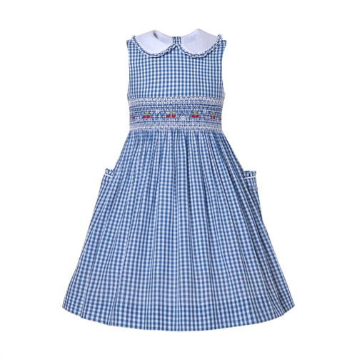 Vintage Girls Smocked Dress Size 4 5 6 7 8 9 10 11 12 13 14 Blue Checked Dresses Vintage Girls Smocked Dress Size 4 5 6 7 8 9 10 11 12 13 14 Blue Checked Dresses