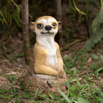 Mongoose Statue Hand Painted Figurine Home Path Balcony Landscaping Decor