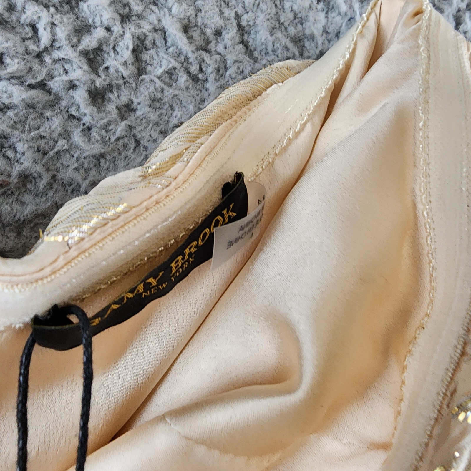 Ramy Brook Goldie Strapless Metallic Silk-Blend Dress Womens 4 Gold Ruffle Front - Picture 8 of 16