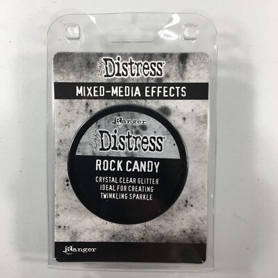 Tim Holtz Distress Rock Candy Mixed Media Crystal Clear Glitter 1.79 oz NEW