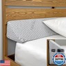 EPHEDORA Bed Wedge Pillow for Headboard Gap Filler Queen Size - High Density Memory Foam Headboard Pillow Wedge Prevents Items Falling - Triangle Mattress Spacer with Pockets