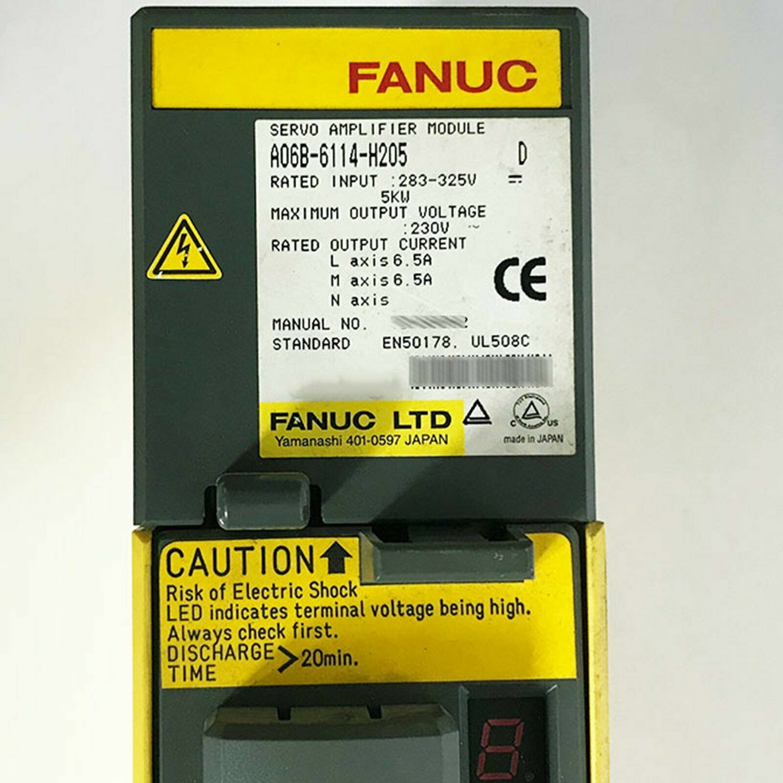 1PCS Used Fanuc A06B-6114-H205 Servo Amplifier Tested in