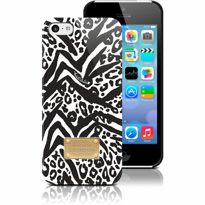 Macbeth Collection Iconic Hardshell Case for iPhone 5C, Leopard - BLACK/WHITE