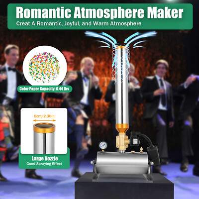2pcs Confetti Launcher for Wedding 150W Wireless Remote Shooter Cannon NEW