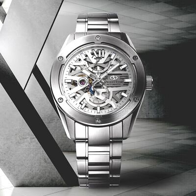 Pre-owned Orient Star Rk-bz0001s Avant-garde Skeleton Mechanical Automatic Watch 42.3mm