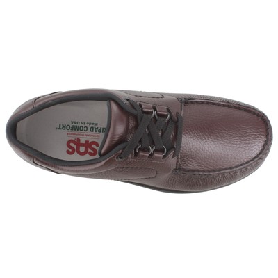 Pre-owned Sas Men's , Bouttime Lace-up Bouttime Cordo Cordovan Leather Suede