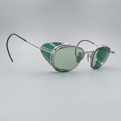 Vintage AO American Optical Sunglasses Ful-Vue Aviator Industrial Steampunk