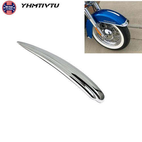 Chrome Front Fender Trim Fit For Harley Softail Dyna FLD Touring Glide FLH Trike