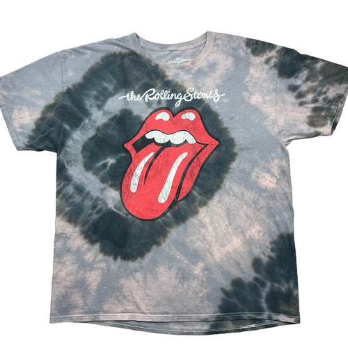 トップス 90s vintage ROLLING STONES LIP TONGUE XL The Rolling Stones Rock Band Tongue and Lips Logo Tie Dye t
