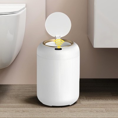 URALFA Motion Sensor Trash Can with Lid, 3 Gallon / 11 L Autom...