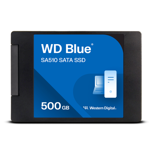 Western Digital 500GB WD Blue SA510 SATA SSD, 2.5”/7mm Cased WDS500G3B0A-00AXR0