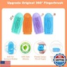 NFSVLB Finger Tooth Brushing Baby Toothbrush 4 Pcs with 4 Travel Storage Case,Food Grade Silicone Baby Finger Toothbrush,Soft Infant Toothbrushes for Toddlers 6-36,Infant Oral Cleaner,Gum Brush