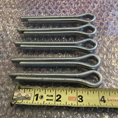 5X 1/2  x 3  Cotter Pins Zinc Extended Prong Vintage USA Made