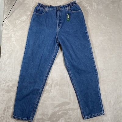 LL BEAN Jeans Women s Original Fit Size 16 Relaxed Stonewashed Denim NWT