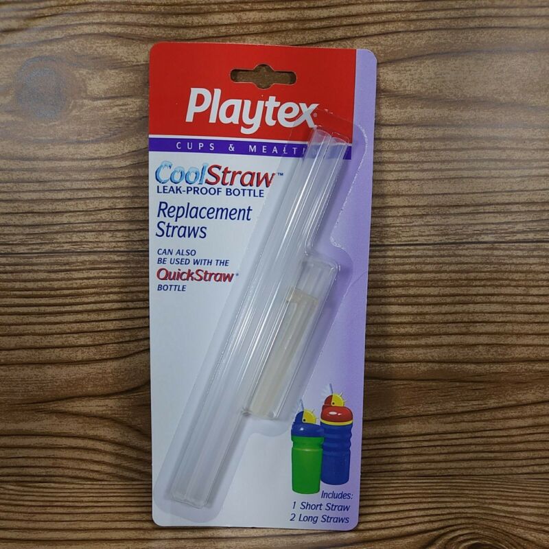 Vintage 1998 Playtex Cool Straw Leak Proof Bottle Replacement Straws NOS 