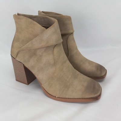 Pierre Dumas NEW US 8 Women's Light Brown Ankle Boot, 3.25 Inch Block Heel