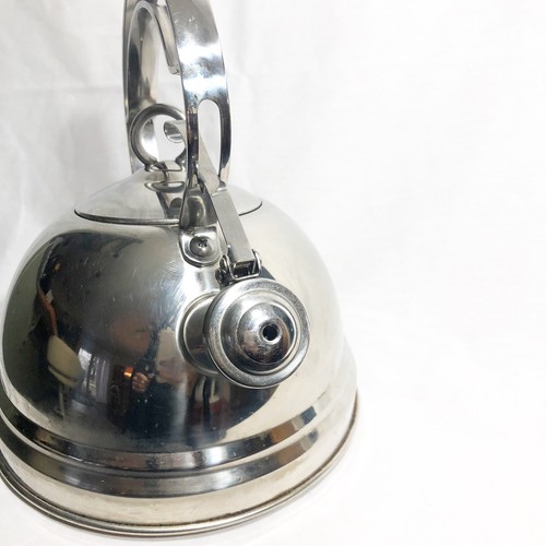 Vintage Corlini By Roscan Stainless Steel Tea Kettle Mid Century Modern