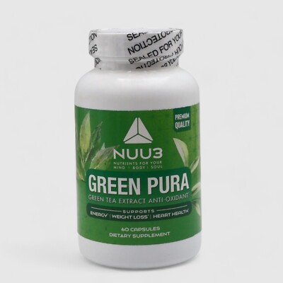 NUU3 Green Pura Green Tea Extract Anti-Oxidant 60 Capsules