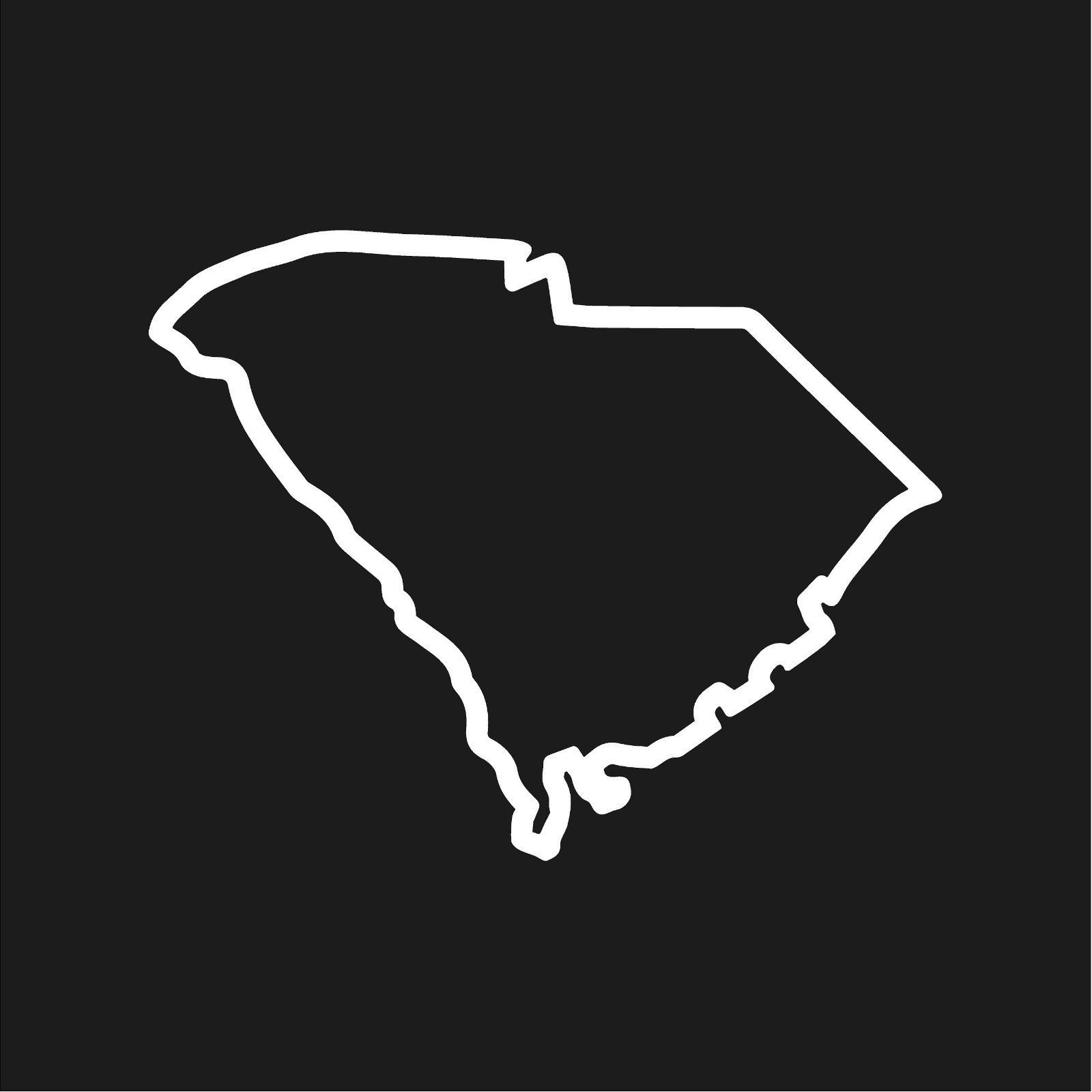 South Carolina State Outline Vinyl Decal State sticker