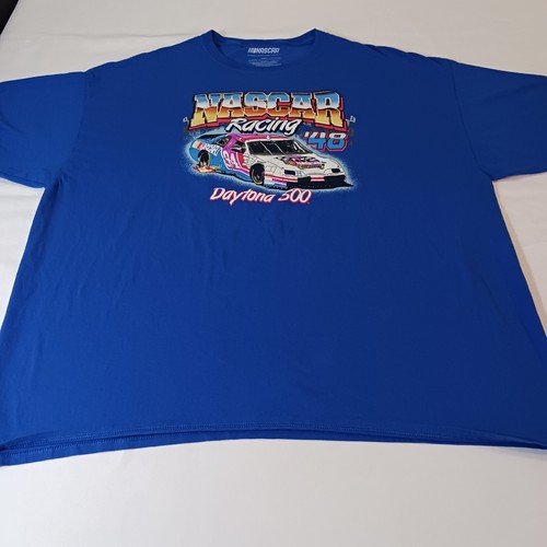 Nascar Racing '48 Daytona 500 Graphic T-Shirt Men’s Size 3XL Blue Short Sleeve