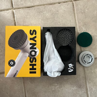 Synoshi Electric Spin Scrubber Cleaning Brush w/ 2 Replaceable Cleaning Heads
