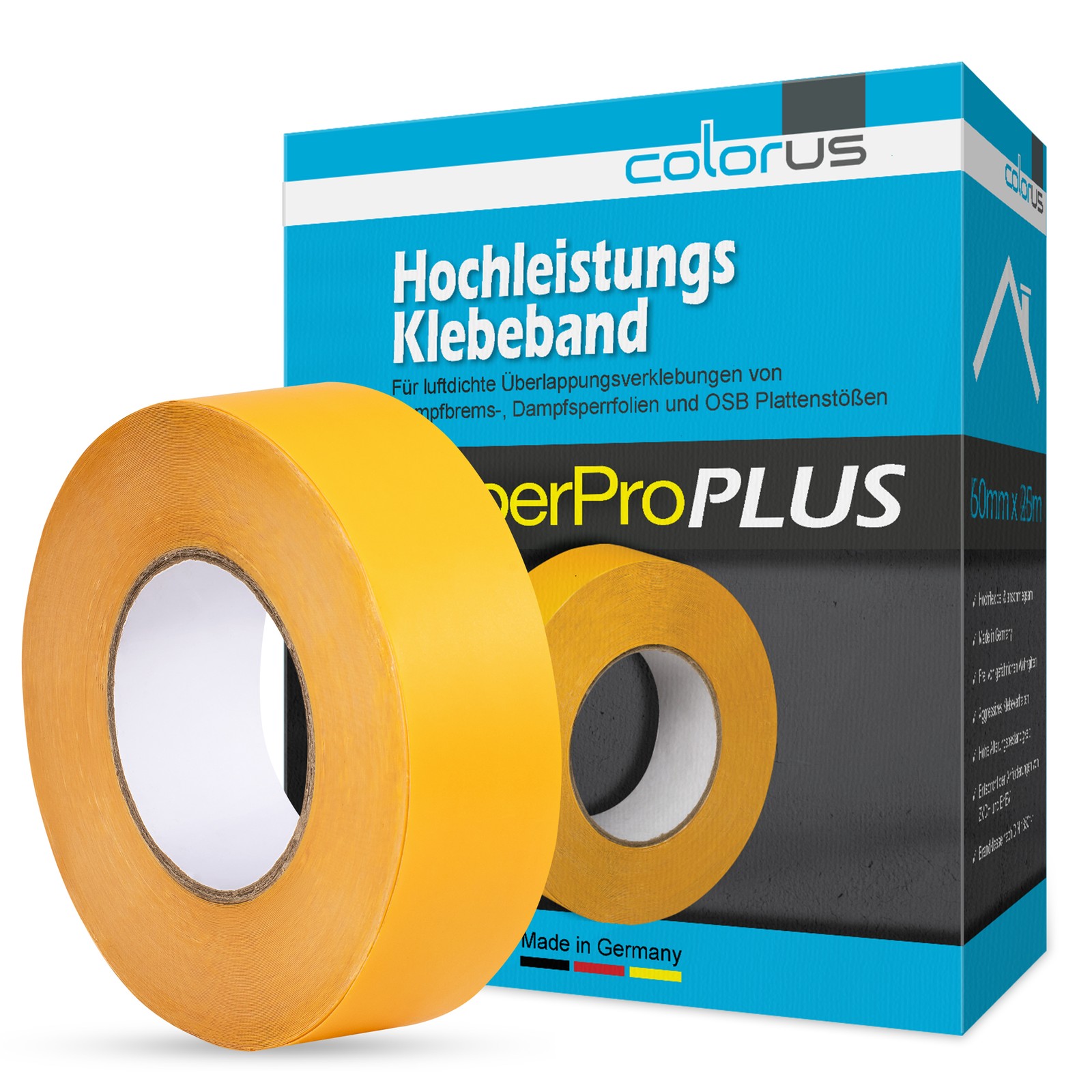 Profi Dampfsperrband Klebeband Dampfbremse Dampfsperre OSB PaperPro 50mm x 40m