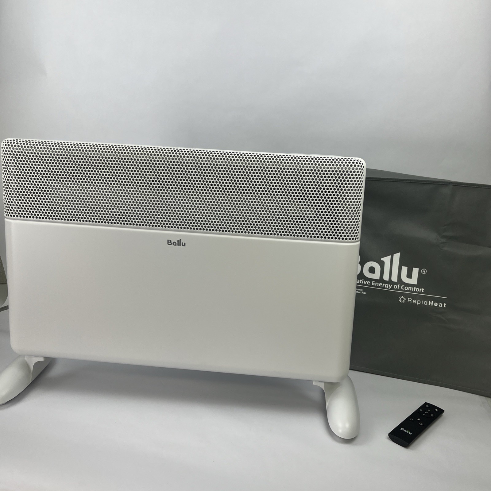 Ballu Infrared Panel Heater Electric Space Heater LED Remote White 1500W
