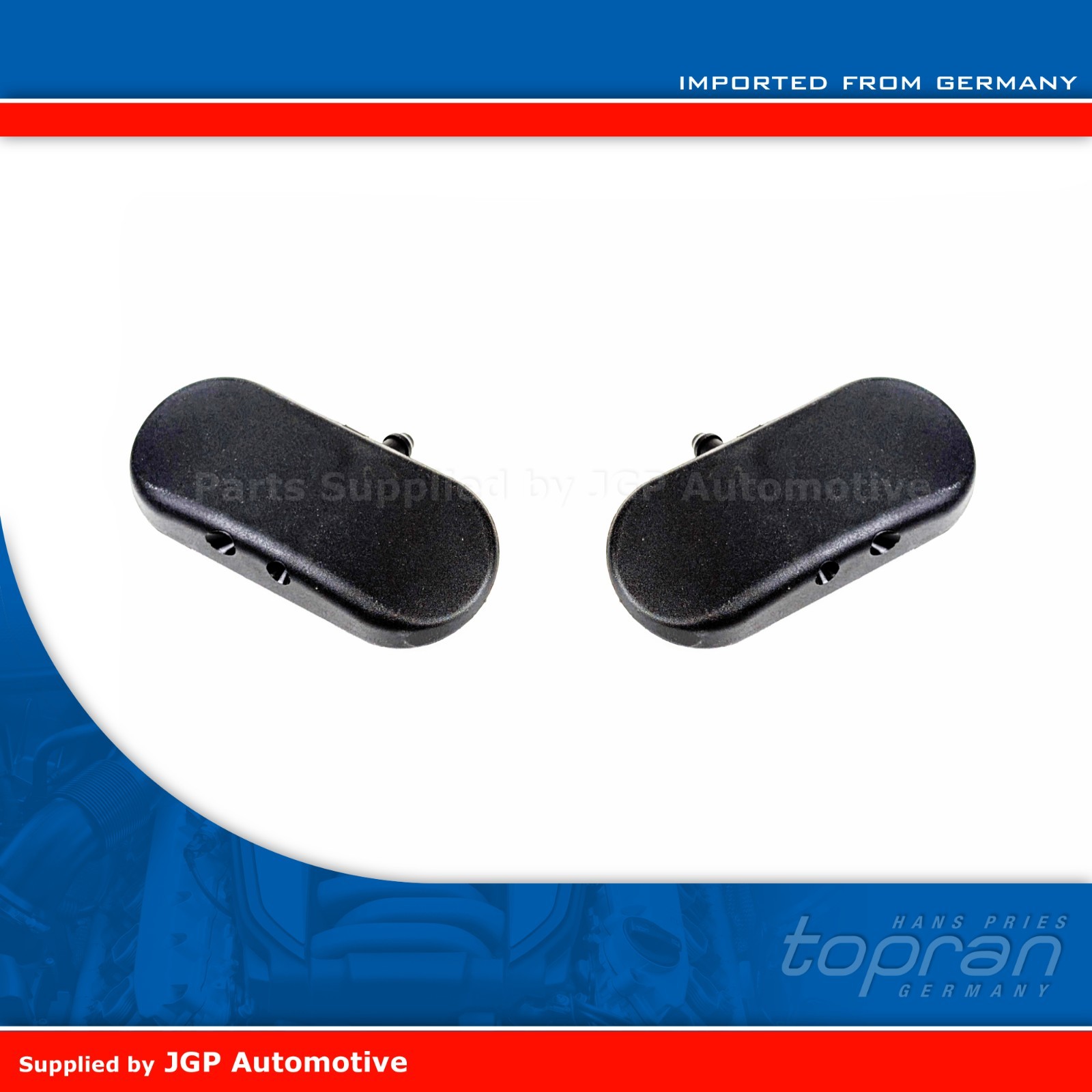 2 x Windscreen Washer Heated Spray Nozzles - Left / Right - Audi A2 A3 A4 A6 A8