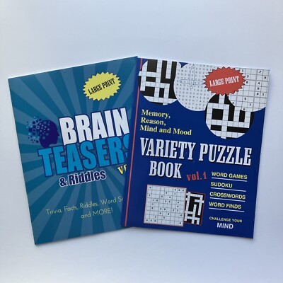 DAV Puzzle Books Word Games Sudoku Crosswords Word Search Riddles Trivia & More