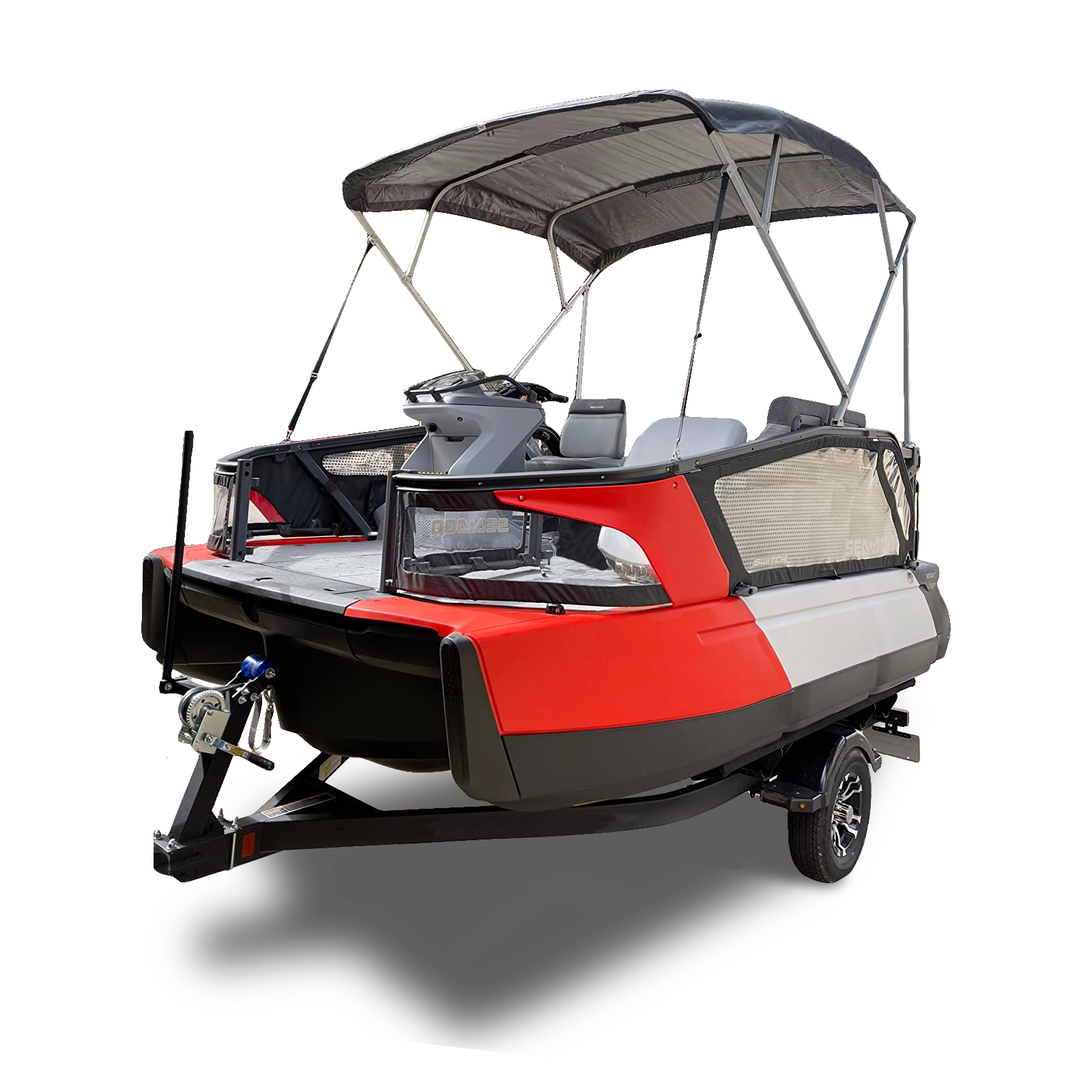 4 Bow 8ft Bimini Top Boat Square Frame Set fits Sea Doo Switch pontoon boats