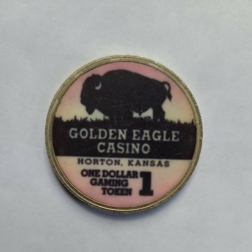 Golden Eagle Hotel Casino Gaming Dollar Token Horton Kansas Rare Chipの