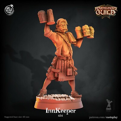 Inn Keeper, Cast n Play, DnD, Dungeons and Dragons, Miniatures, Miniature