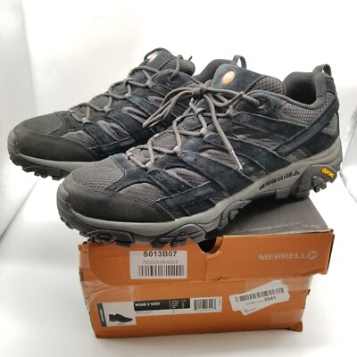 Merrell Men Moab 2 Vent Hiking Shoes Size 14 Black Night Low Top