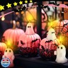 Minatee 4 Pieces Large Pink Halloween Ghost Candles Cute Pastel Spooky Goth Decor Burning Scented Wax Candles Gifts for Boo Basket Stuffers Halloween Room Table Indoor Decorations, 2 Style