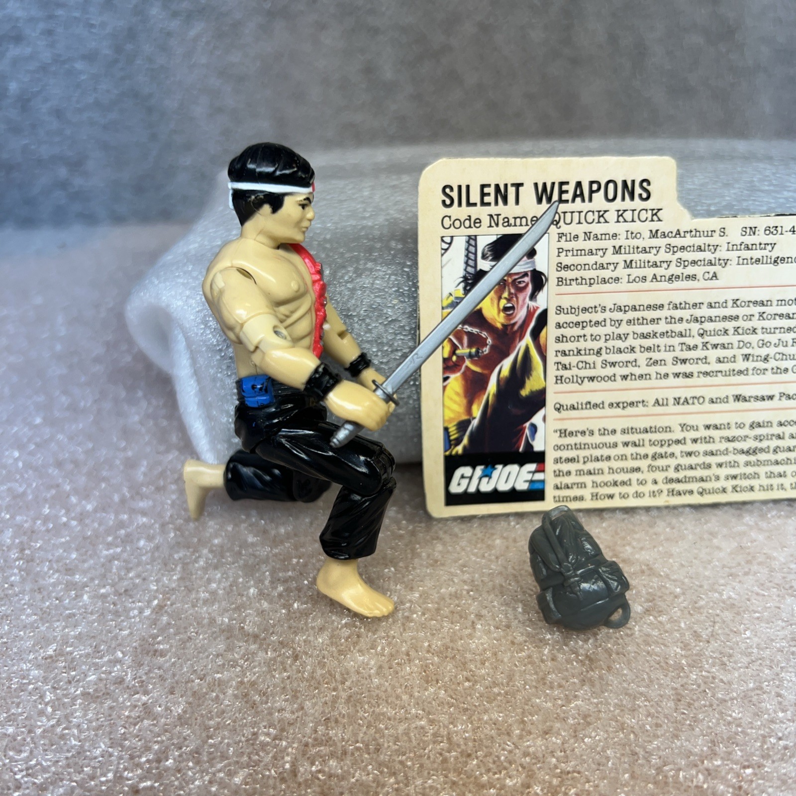 VINTAGE HASBRO 1985 G.I JOE ACTION FIGURE QUICK KICK 