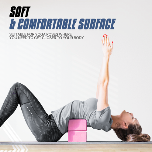 EVA Foam Yoga Block Home Gym Pilates Stretching Aid Exercise Support Brick Pink