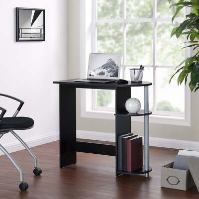 Adult Computer Desk with Built-in Shelves, Multiple Colors, 28.86  H, Indoor Use