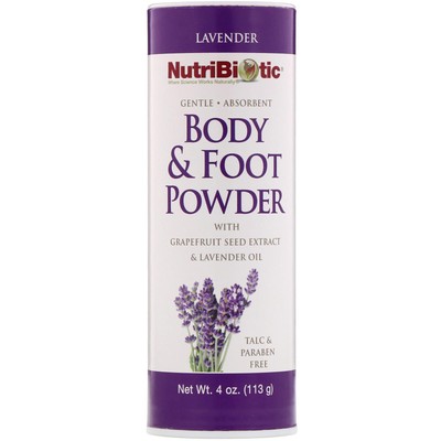 NutriBiotic, Body & Foot Powder with Grapefruit Seed Extract & Lavender Oil,