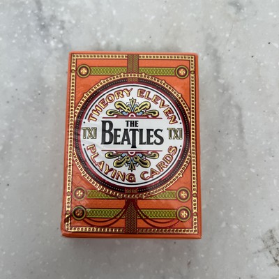 The Beatles Orange Playing Cards Poker Size Deck USPCC theory11 Custom Limited