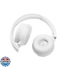 JBL Tune 510BT - Bluetooth headphones with up to 40 hours battery, microphone for call, foldable and comfortable, Android and iOs compatible (White)