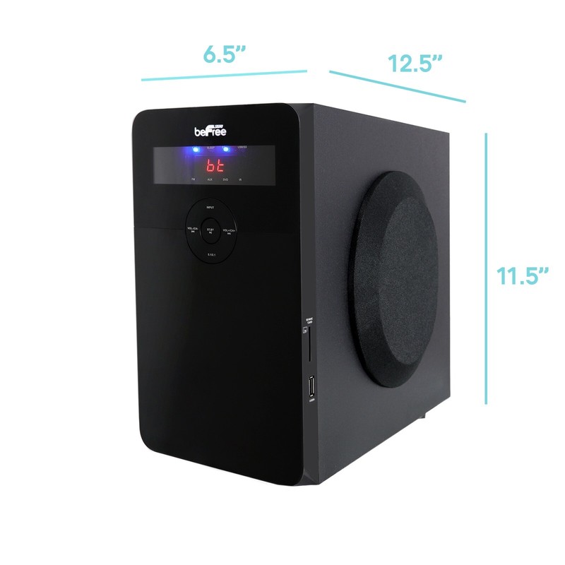 BeFree Sound BFS-450 5.1 Channel Bluetooth Surround Sound Speaker System