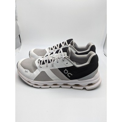 On Men's Cloudrunner Sneakers, Glacier | Black, 10.5 Medium US