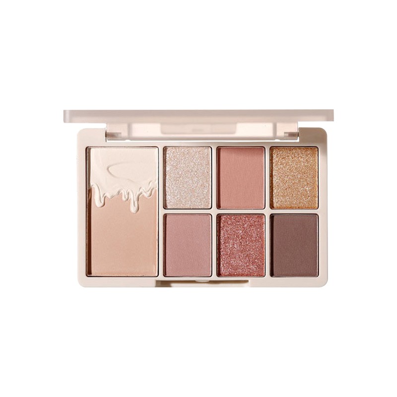 7-Color Eyeshadow Palette Oatmeal Milk Tea Chestnut Milk Coffee
