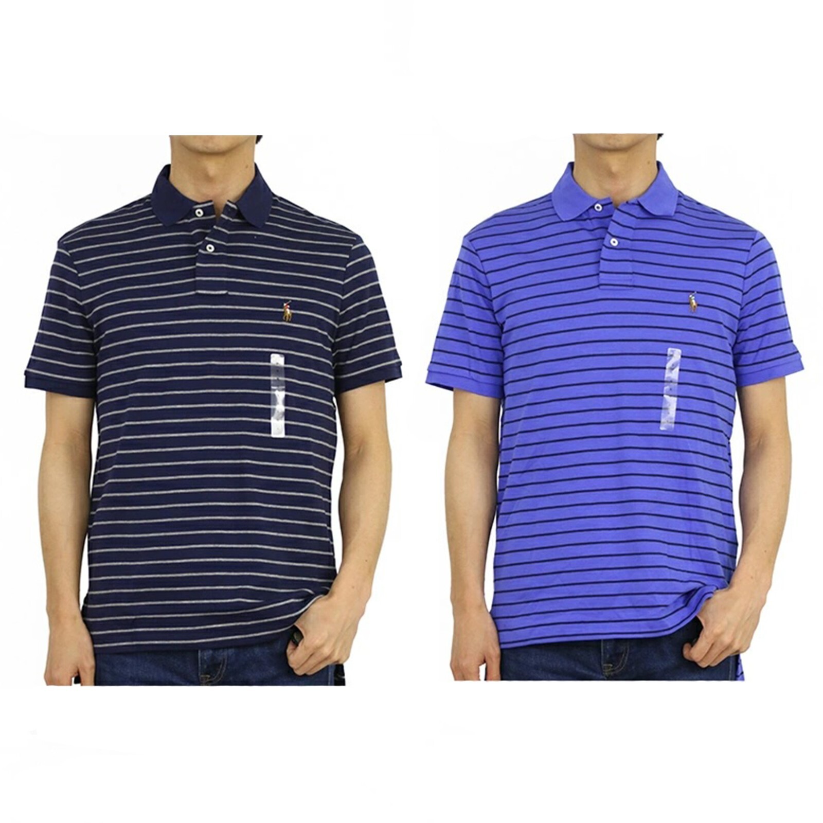 Polo Ralph Lauren Soft Touch Striped Short Sleeve Polo Shirt - 2 color options -