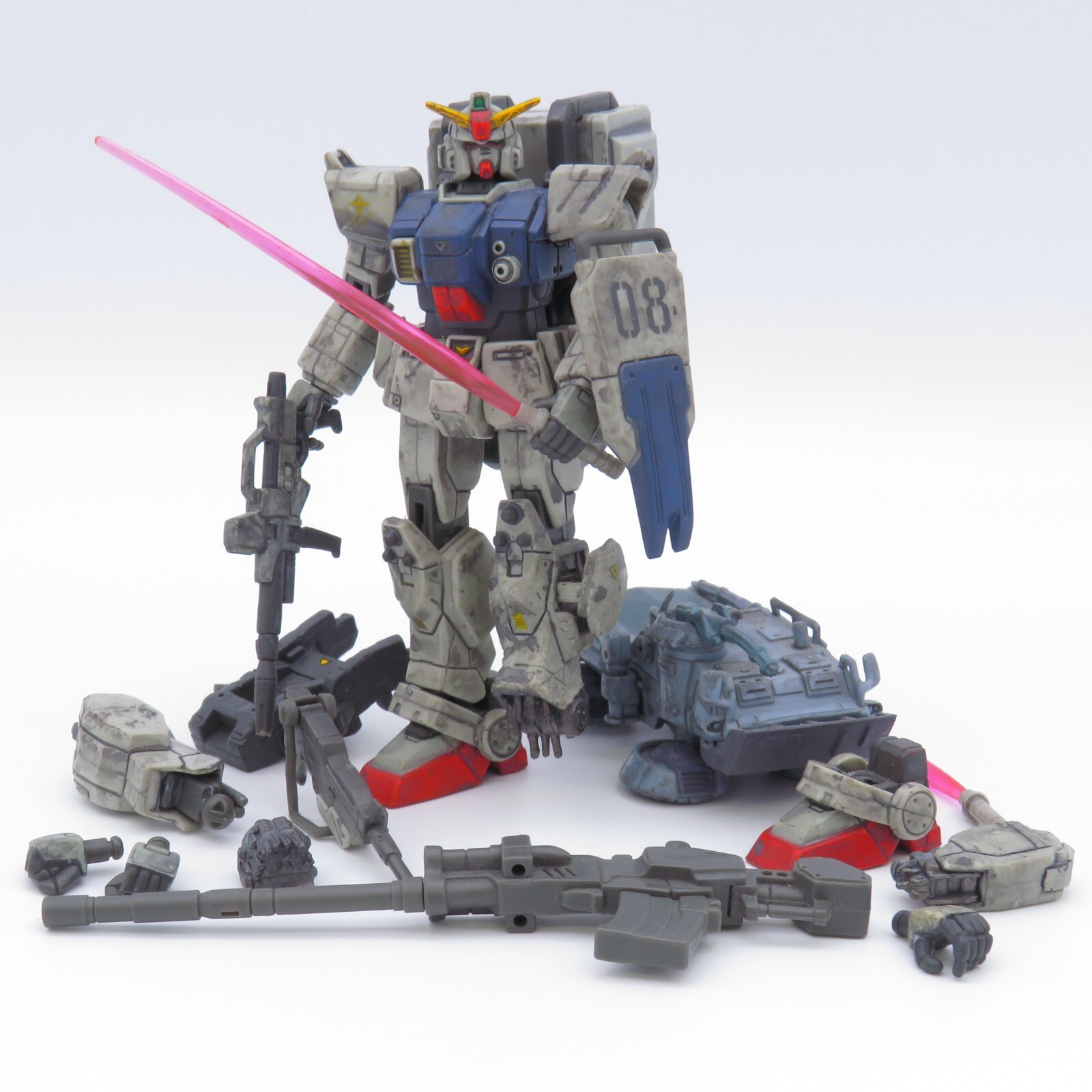 Gundam Figure - Battle Scarred RX-79G Ground Type - Bandai
