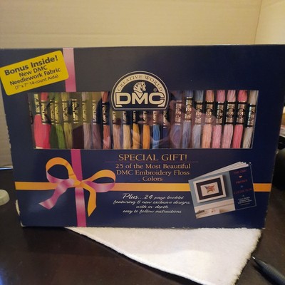 DMC Special Gift Pack - 25 of the Most Beautiful Floss Colors + Pattern Booklet