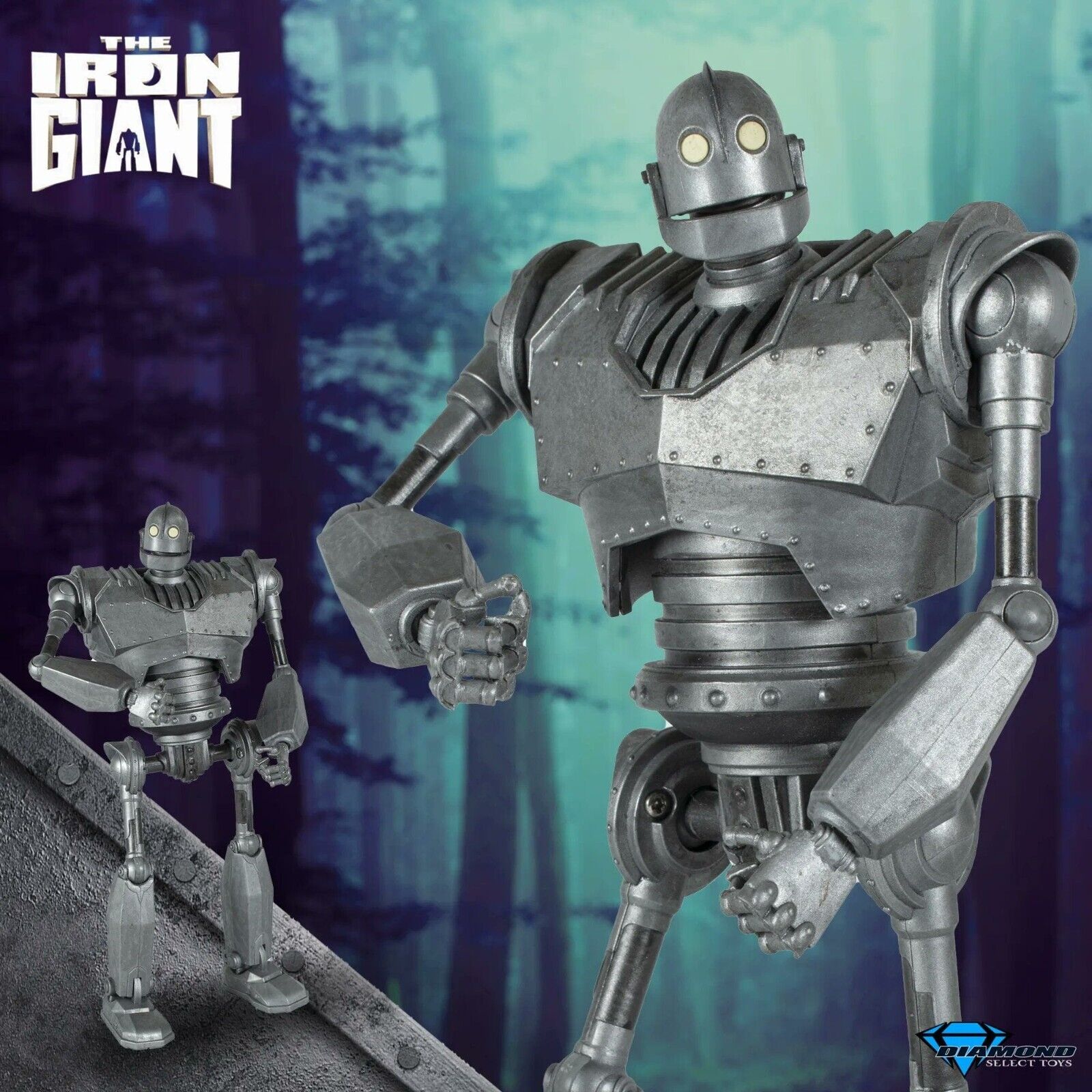 The Iron Giant Select Iron Giant Metallic Action Figure with Light-Up Eyes The Iron Giant Select Iron Giant Metallic Action Figure with Light-Up Eyes
