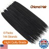 Box Braid Crochet Hair 30 Inch Long Crochet Braids 144 Strands Black Crochet Box Braids Pre Looped Hair Extension for Black Women Chicmoi (1B, 30 inch 6 packs)
