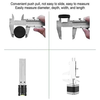 Vernier Caliper Stainless Steel Measuring Tool 0-50mm For Jewelry 